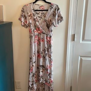 Ilia Ilia High-Low Floral Midi Dress